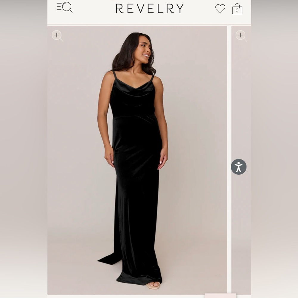 Revelry Nadia black velvet dress